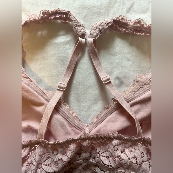 Luvlette Pink Lace Stretch Bra Large, Bralette Convertible - Picture 8 of 11